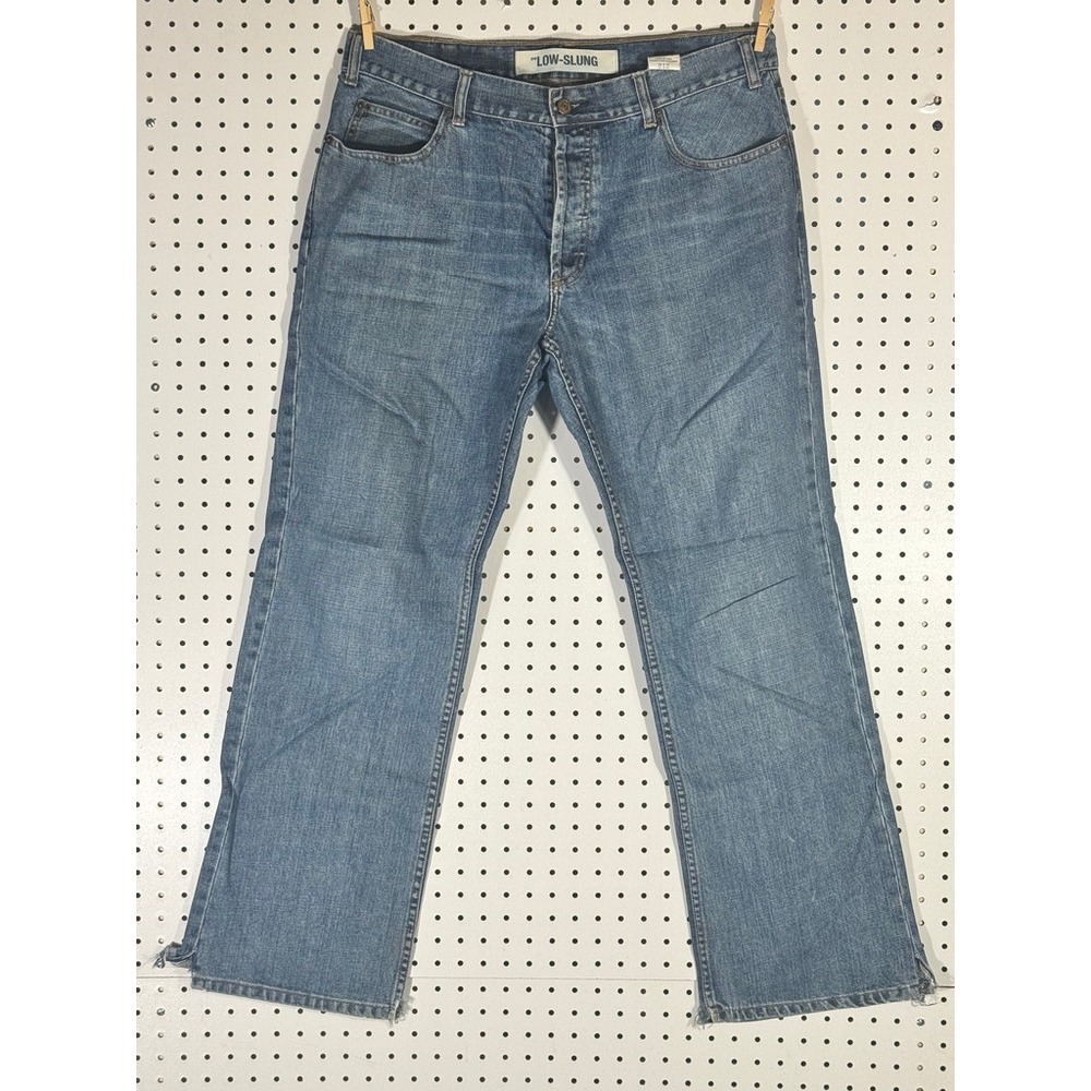 Gap 1969 Low-Slung Jeans Mens 36x32 Blue Denim Y2K Straight Leg Hong Kong Made
